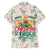 Cheer Santa Claus T-Rex Family Matching Short Sleeve Bodycon Dress and Hawaiian Shirt Merry Beermas Christmas - Wonder Print Shop