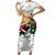 Cheer Santa Claus T-Rex Family Matching Short Sleeve Bodycon Dress and Hawaiian Shirt Merry Beermas Christmas - Wonder Print Shop