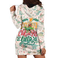 Cheer Santa Claus T-Rex Hoodie Dress Merry Beermas Christmas - Wonder Print Shop