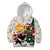 Cheer Santa Claus T-Rex Kid Hoodie Merry Beermas Christmas - Wonder Print Shop