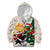 Cheer Santa Claus T-Rex Kid Hoodie Merry Beermas Christmas - Wonder Print Shop