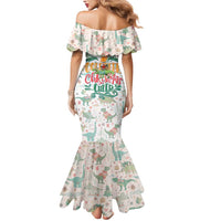Cheer Santa Claus T-Rex Mermaid Dress Merry Beermas Christmas - Wonder Print Shop