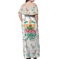 Cheer Santa Claus T-Rex Off Shoulder Maxi Dress Merry Beermas Christmas - Wonder Print Shop