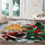 Cheer Santa Claus T-Rex Round Carpet Merry Beermas Christmas