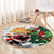 Cheer Santa Claus T-Rex Round Carpet Merry Beermas Christmas