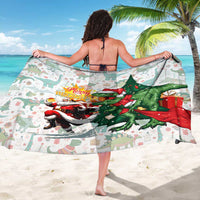 Cheer Santa Claus T-Rex Sarong Merry Beermas Christmas - Wonder Print Shop