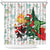 Cheer Santa Claus T-Rex Shower Curtain Merry Beermas Christmas