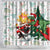 Cheer Santa Claus T-Rex Shower Curtain Merry Beermas Christmas