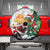 Cheer Santa Claus T-Rex Spare Tire Cover Merry Beermas Christmas - Wonder Print Shop