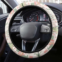 Cheer Santa Claus T-Rex Steering Wheel Cover Merry Beermas Christmas - Wonder Print Shop