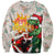 Cheer Santa Claus T-Rex Sweatshirt Merry Beermas Christmas - Wonder Print Shop