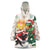 Cheer Santa Claus T-Rex Wearable Blanket Hoodie Merry Beermas Christmas - Wonder Print Shop