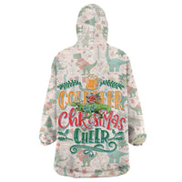 Cheer Santa Claus T-Rex Wearable Blanket Hoodie Merry Beermas Christmas - Wonder Print Shop