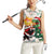 Cheer Santa Claus T-Rex Women Sleeveless Polo Shirt Merry Beermas Christmas - Wonder Print Shop