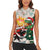 Cheer Santa Claus T-Rex Women Sleeveless Polo Shirt Merry Beermas Christmas - Wonder Print Shop