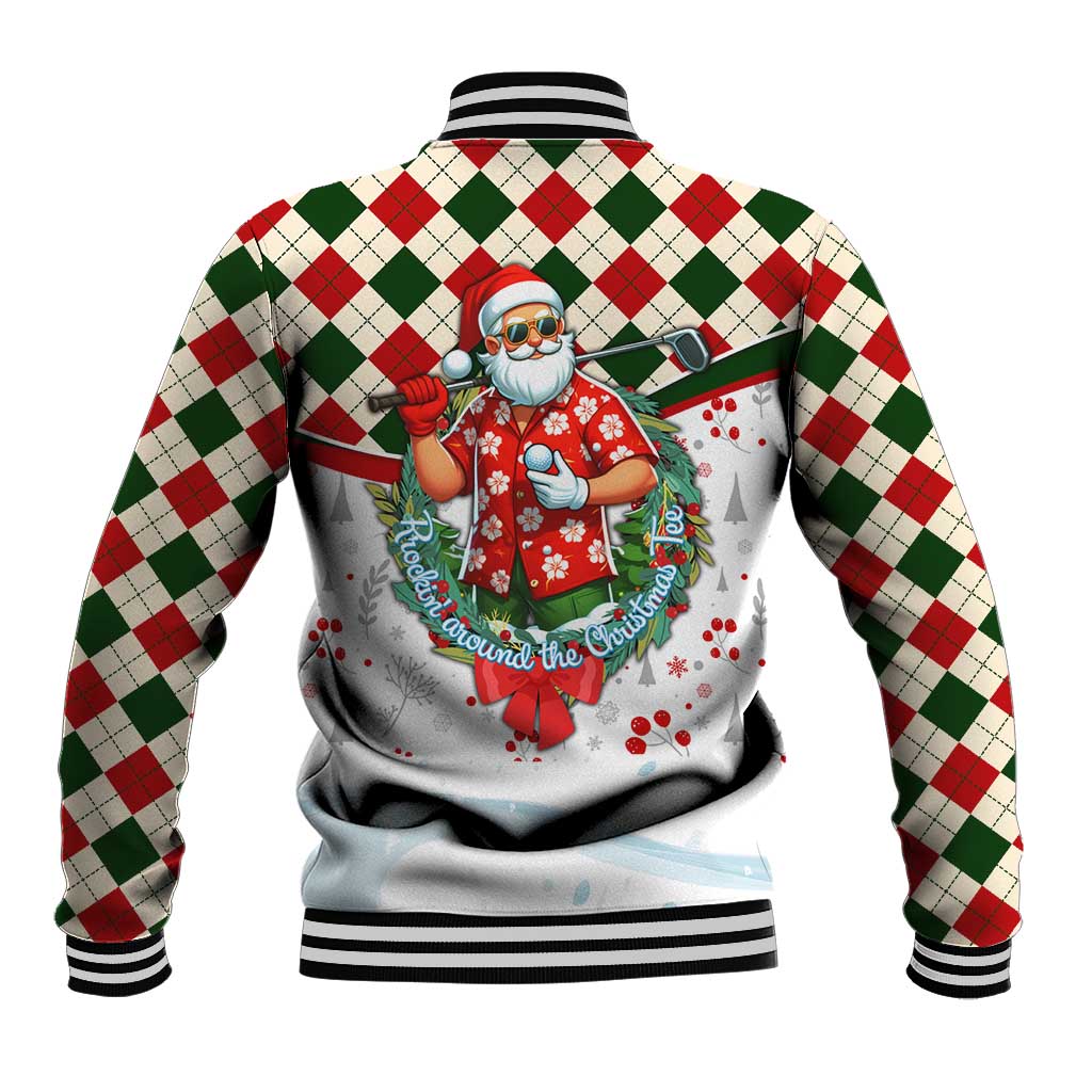 Santa Golf Club Baseball Jacket Christmas Winter Style - Wonder Print Shop