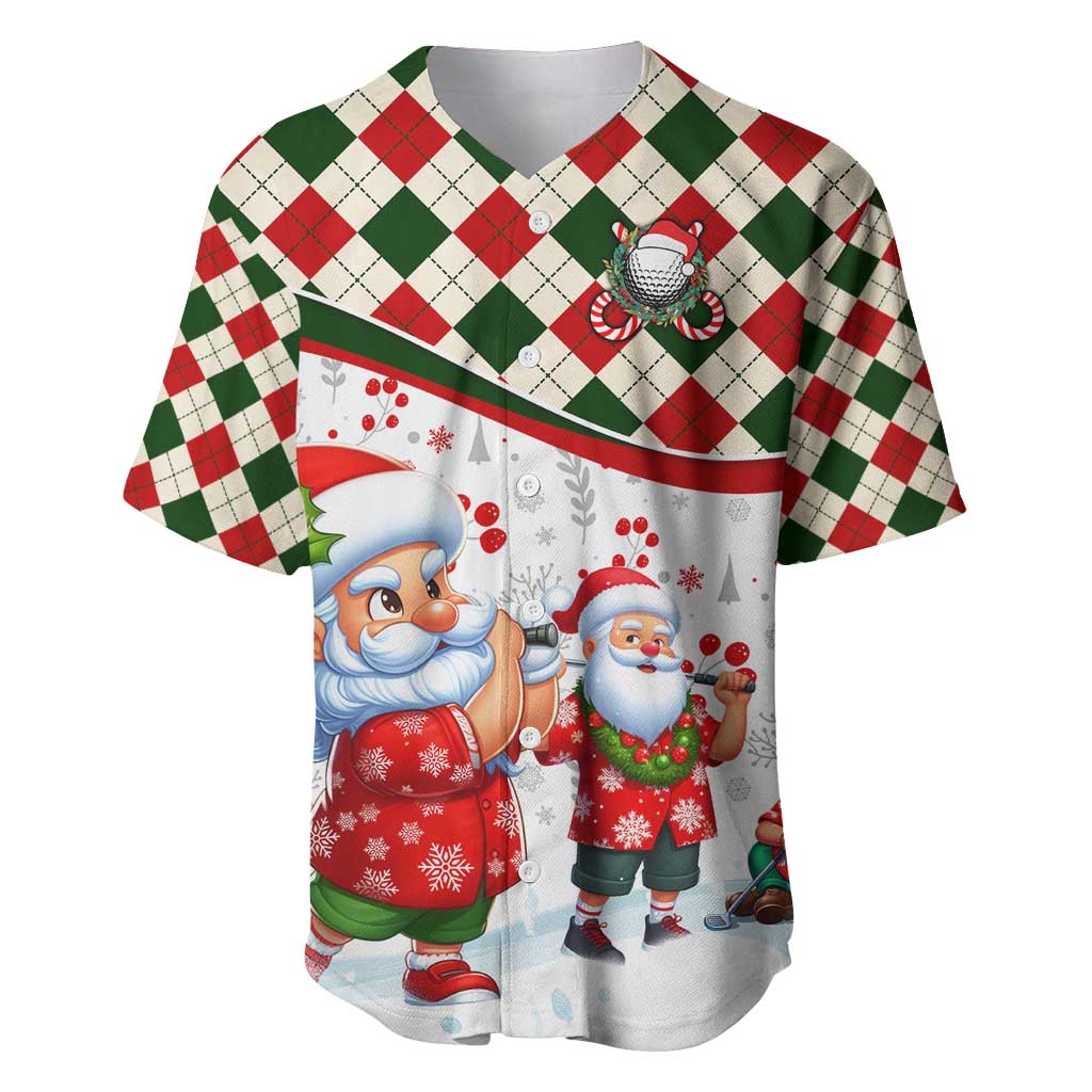 Santa Golf Club Baseball Jersey Christmas Winter Style - Wonder Print Shop
