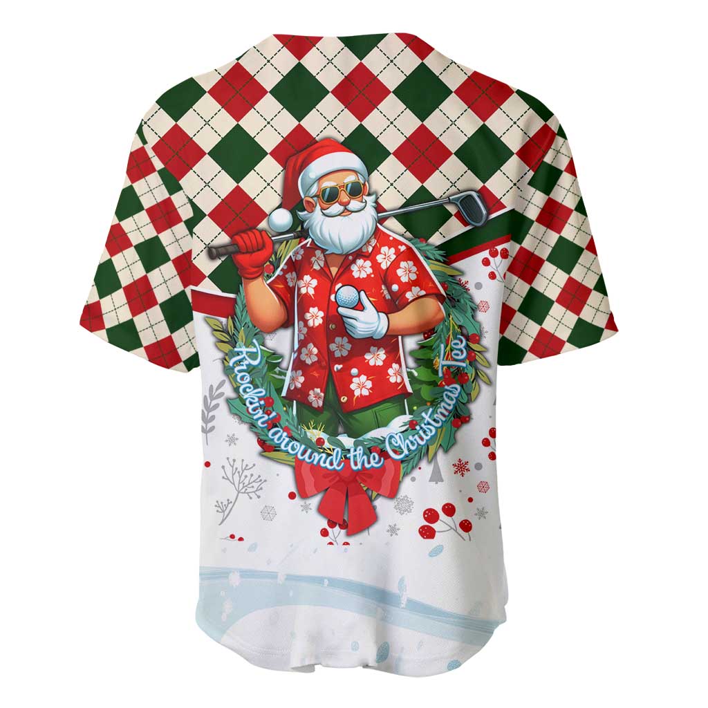 Santa Golf Club Baseball Jersey Christmas Winter Style - Wonder Print Shop