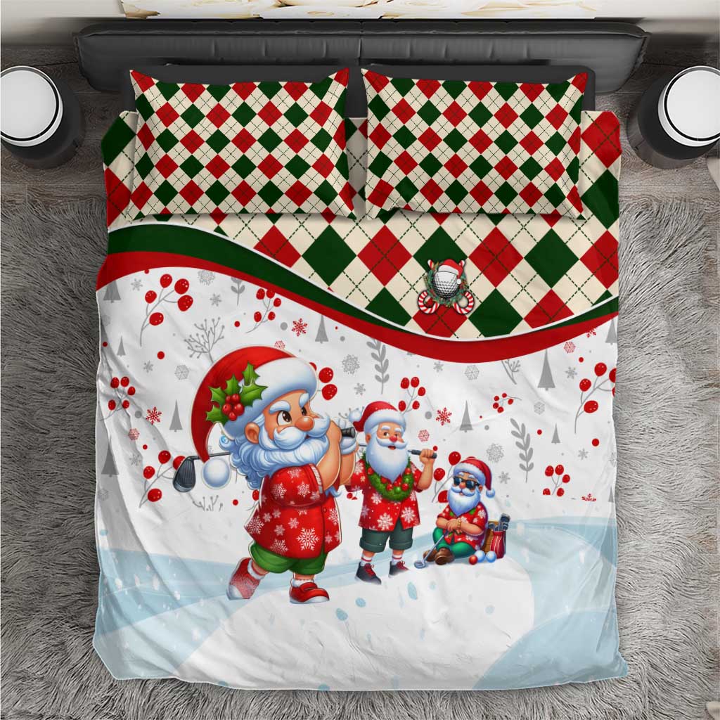 Santa Golf Club Bedding Set Christmas Winter Style - Wonder Print Shop