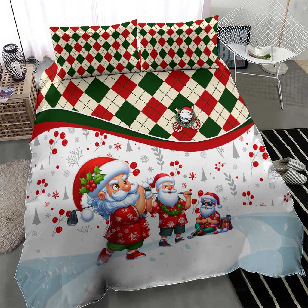 Santa Golf Club Bedding Set Christmas Winter Style - Wonder Print Shop