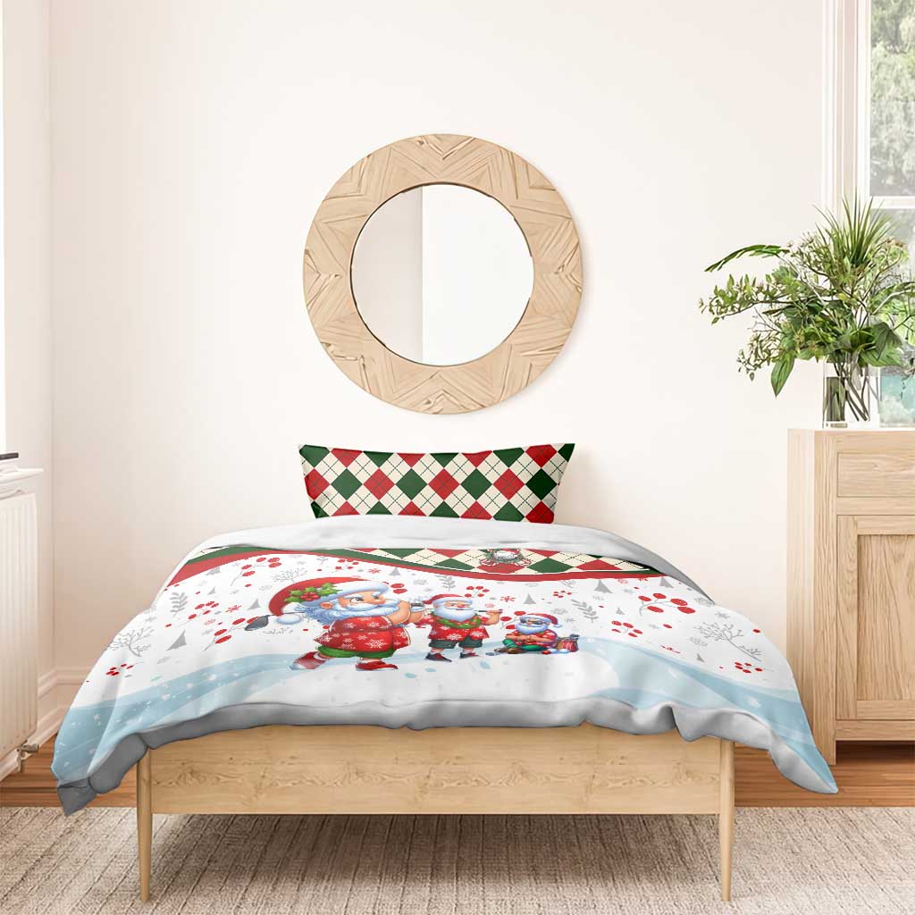 Santa Golf Club Bedding Set Christmas Winter Style - Wonder Print Shop