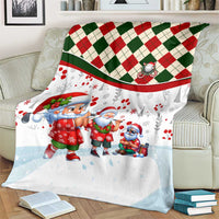 Santa Golf Club Blanket Christmas Winter Style