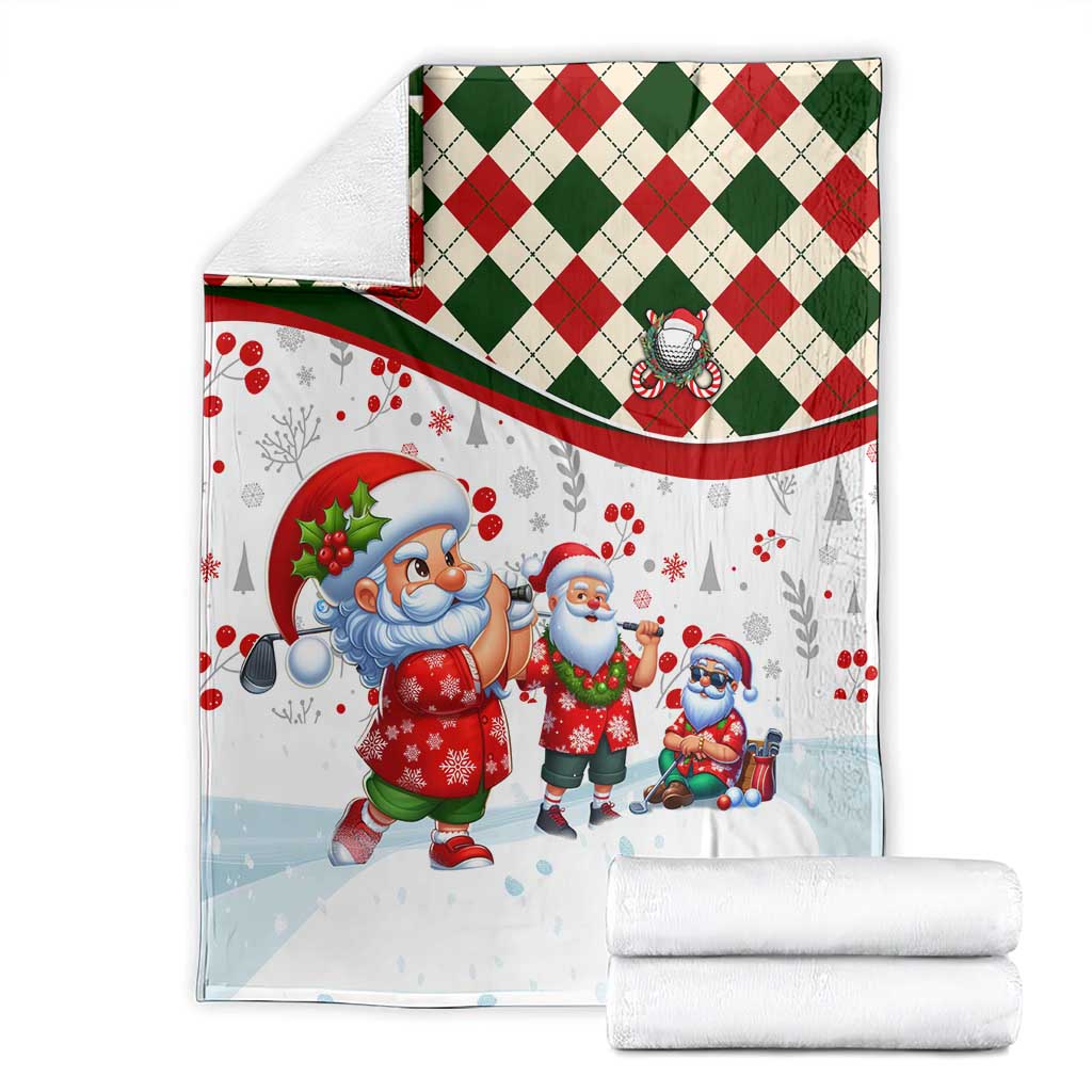 Santa Golf Club Blanket Christmas Winter Style