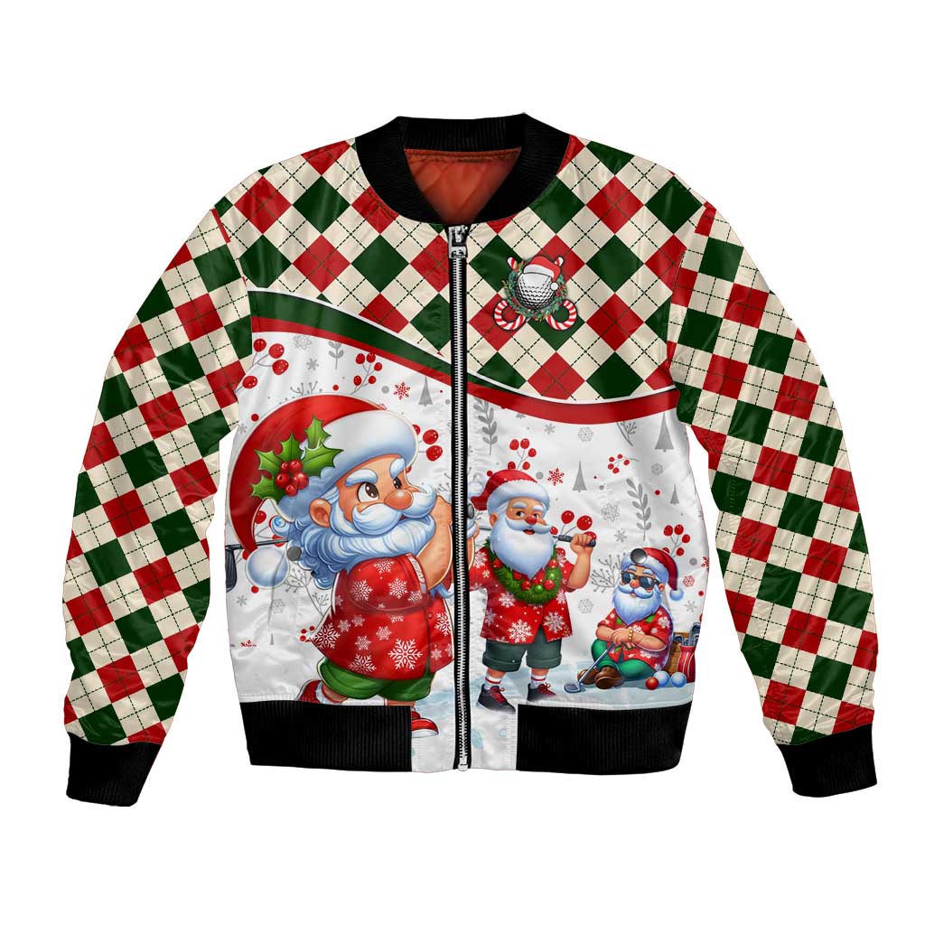 Santa Golf Club Bomber Jacket Christmas Winter Style - Wonder Print Shop