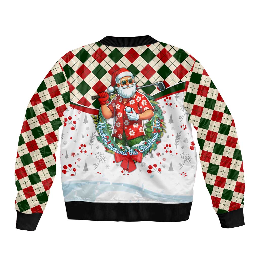 Santa Golf Club Bomber Jacket Christmas Winter Style - Wonder Print Shop