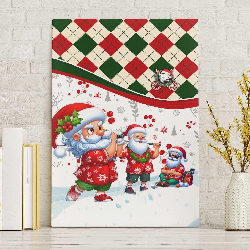 Santa Golf Club Canvas Wall Art Christmas Winter Style - Wonder Print Shop