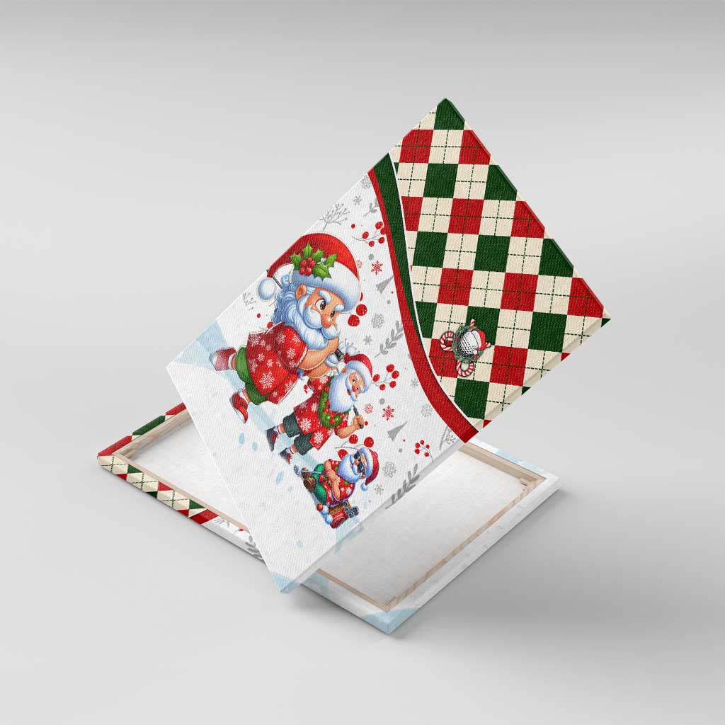 Santa Golf Club Canvas Wall Art Christmas Winter Style - Wonder Print Shop