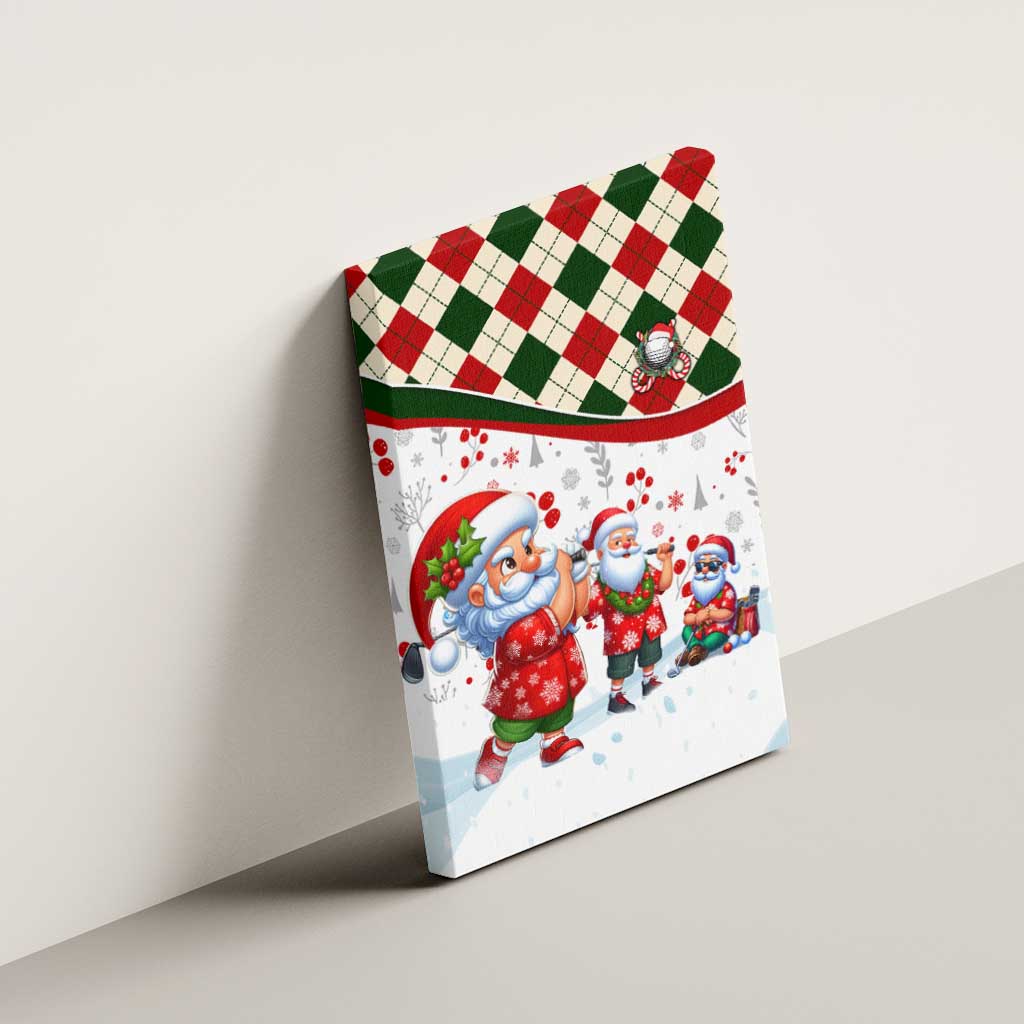 Santa Golf Club Canvas Wall Art Christmas Winter Style - Wonder Print Shop