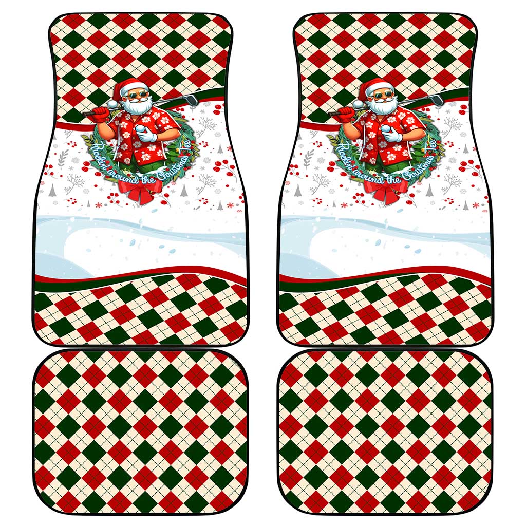 Santa Golf Club Car Mats Christmas Winter Style - Wonder Print Shop