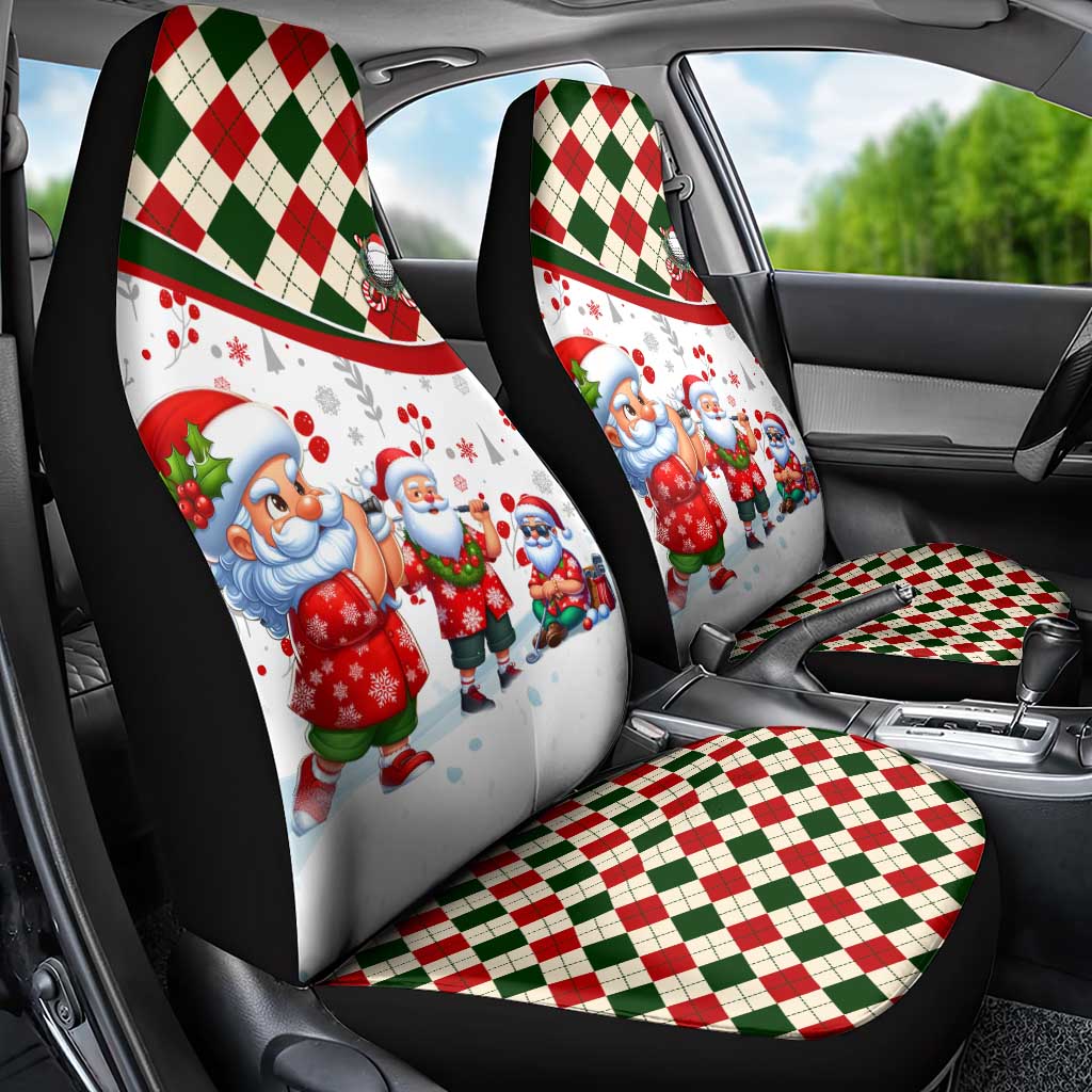 Santa Golf Club Car Seat Cover Christmas Winter Style - Wonder Print Shop