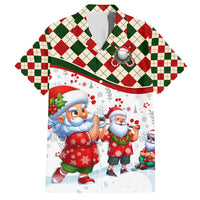 Santa Golf Club Family Matching Short Sleeve Bodycon Dress and Hawaiian Shirt Christmas Winter Style - Wonder Print Shop