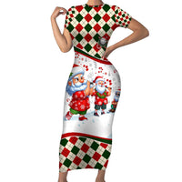 Santa Golf Club Family Matching Short Sleeve Bodycon Dress and Hawaiian Shirt Christmas Winter Style - Wonder Print Shop