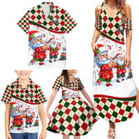 Santa Golf Club Family Matching Summer Maxi Dress and Hawaiian Shirt Christmas Winter Style - Wonder Print Shop