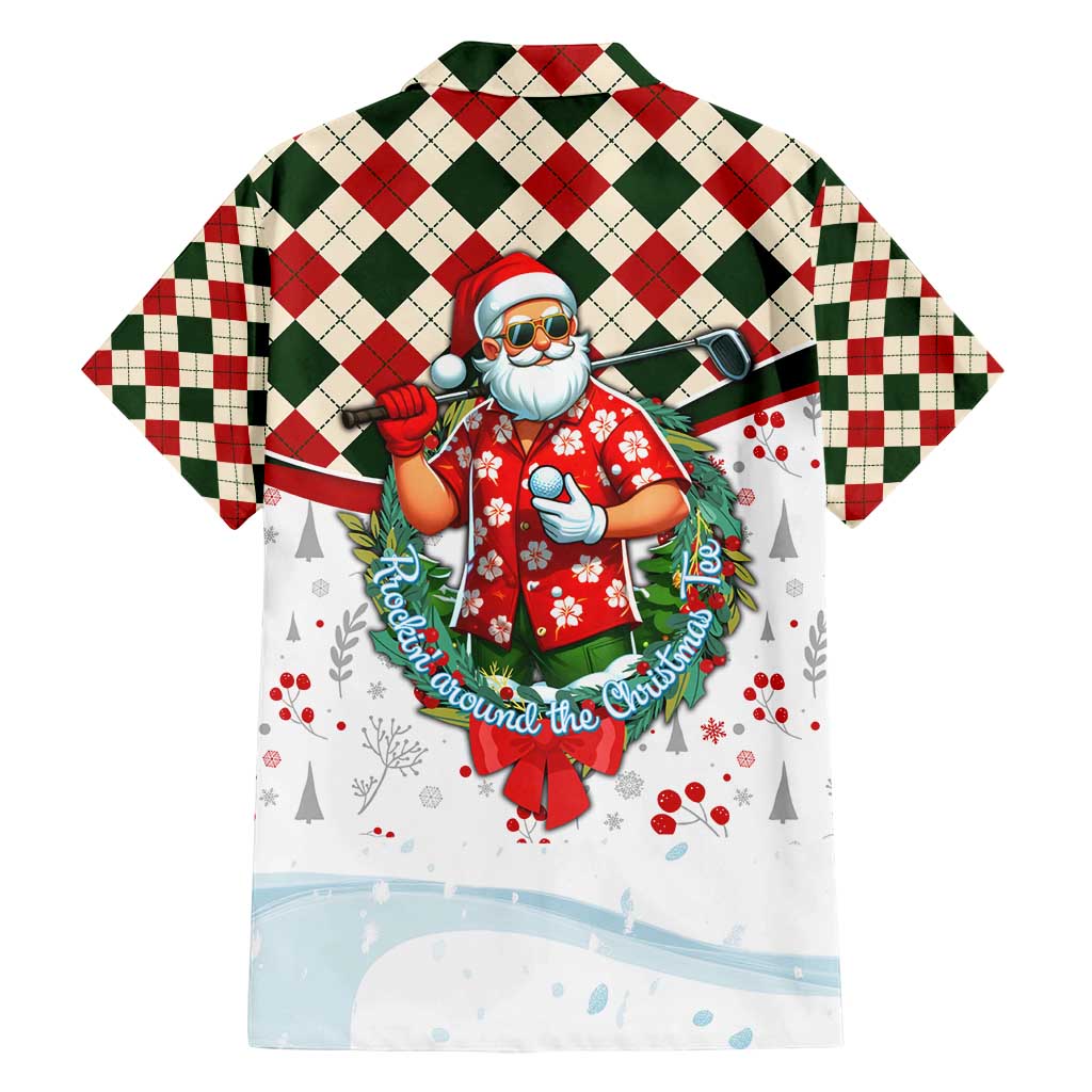 Santa Golf Club Family Matching Summer Maxi Dress and Hawaiian Shirt Christmas Winter Style - Wonder Print Shop