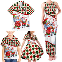 Santa Golf Club Family Matching Tank Maxi Dress and Hawaiian Shirt Christmas Winter Style - Wonder Print Shop