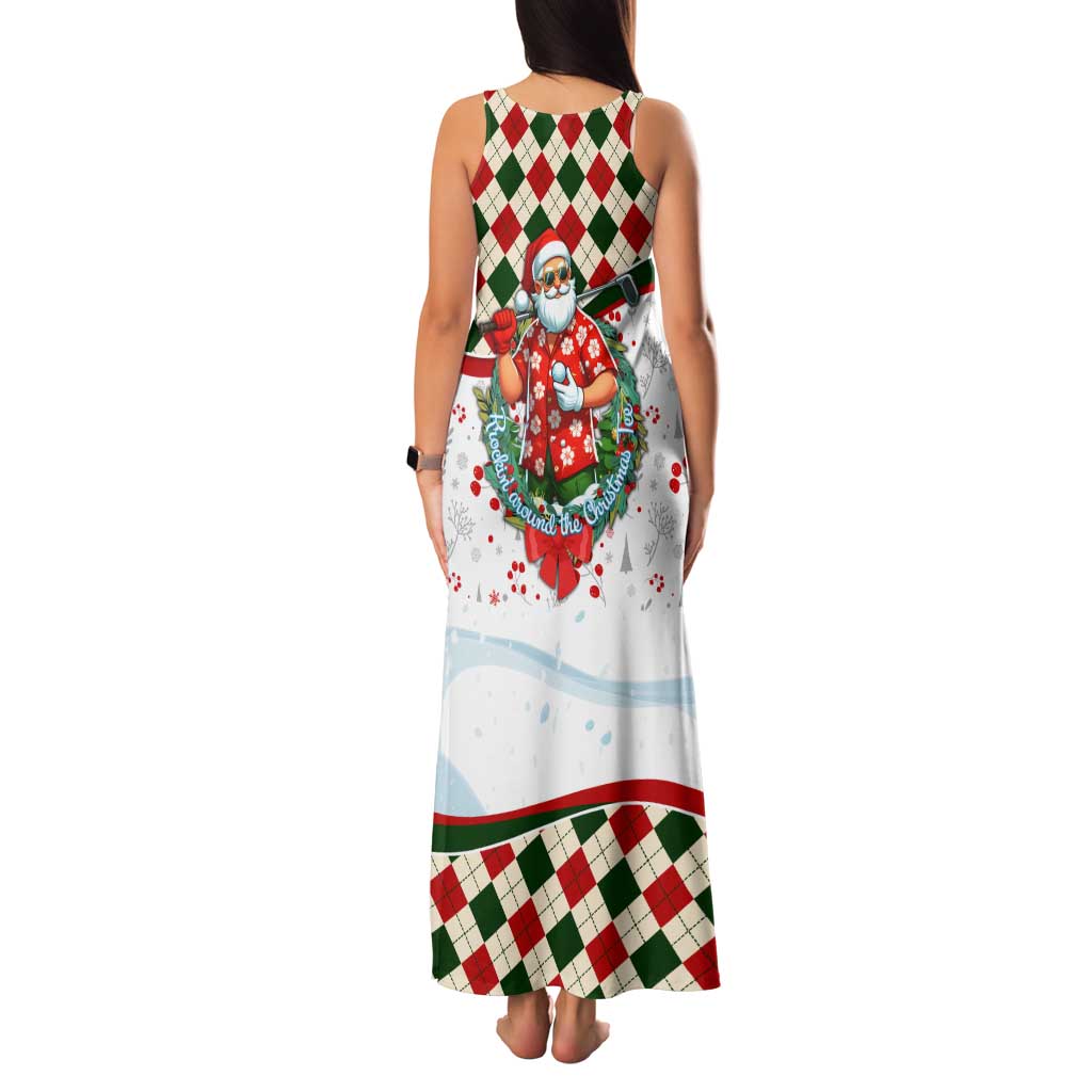 Santa Golf Club Family Matching Tank Maxi Dress and Hawaiian Shirt Christmas Winter Style - Wonder Print Shop