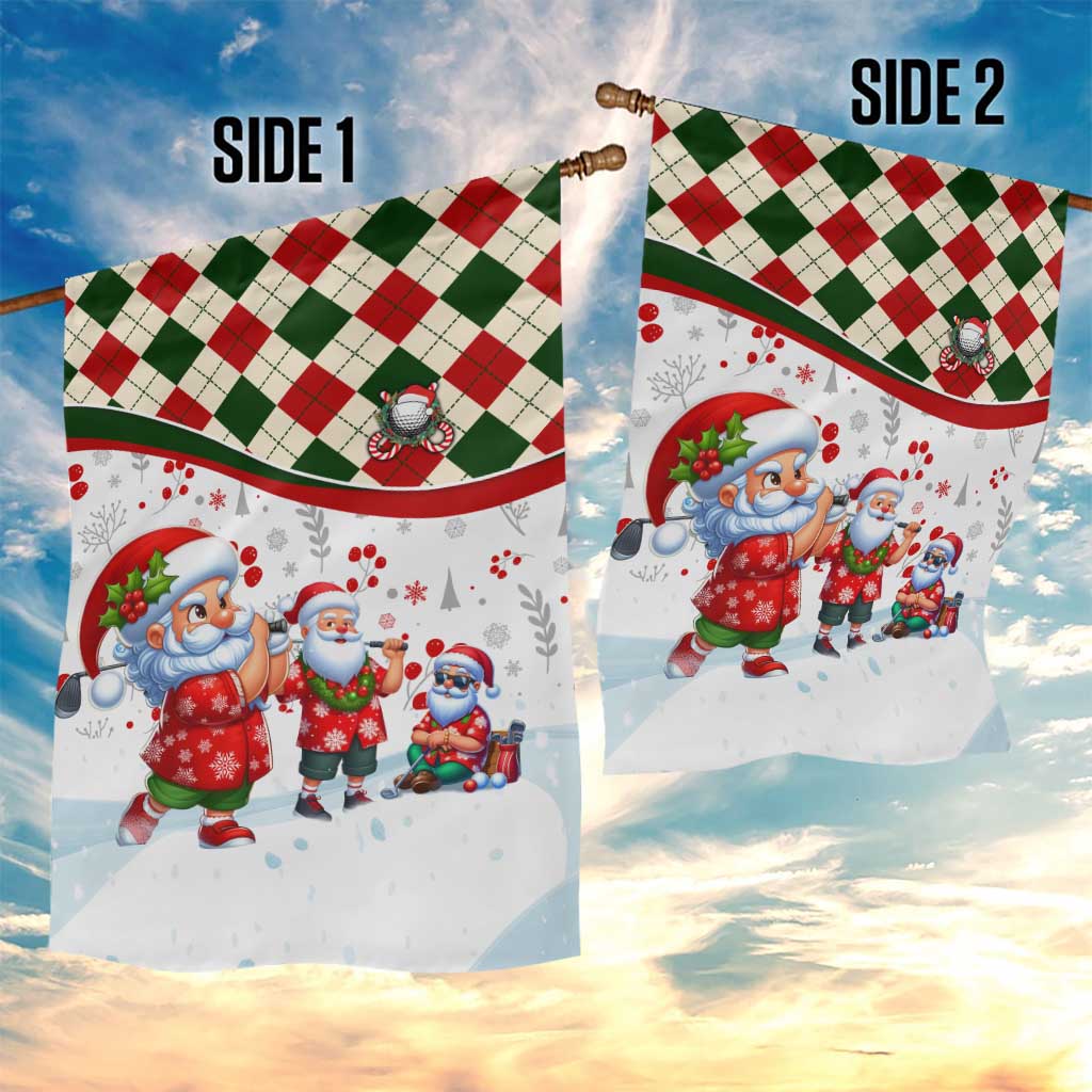 Santa Golf Club Garden Flag Christmas Winter Style - Wonder Print Shop