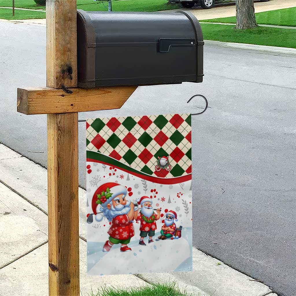 Santa Golf Club Garden Flag Christmas Winter Style - Wonder Print Shop