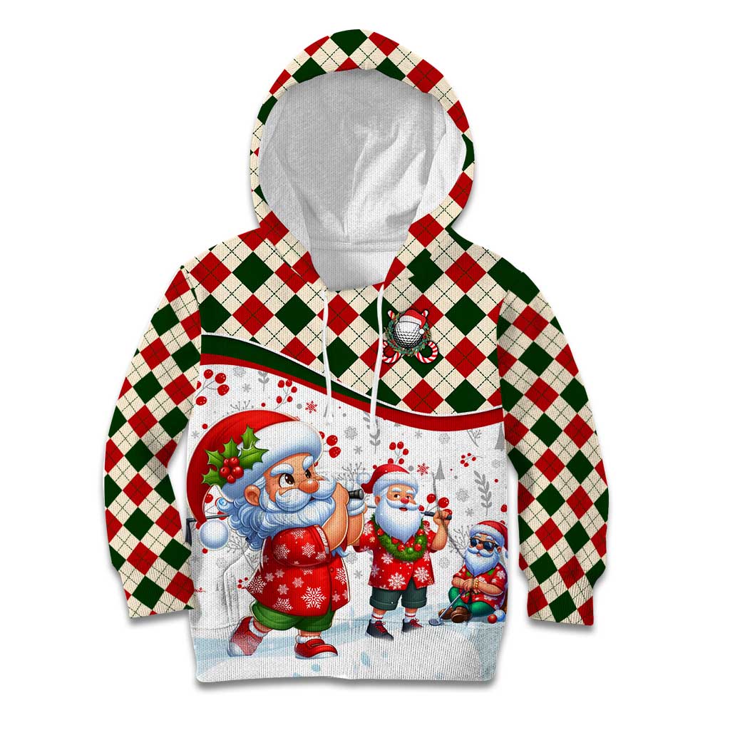 Santa Golf Club Kid Hoodie Christmas Winter Style - Wonder Print Shop
