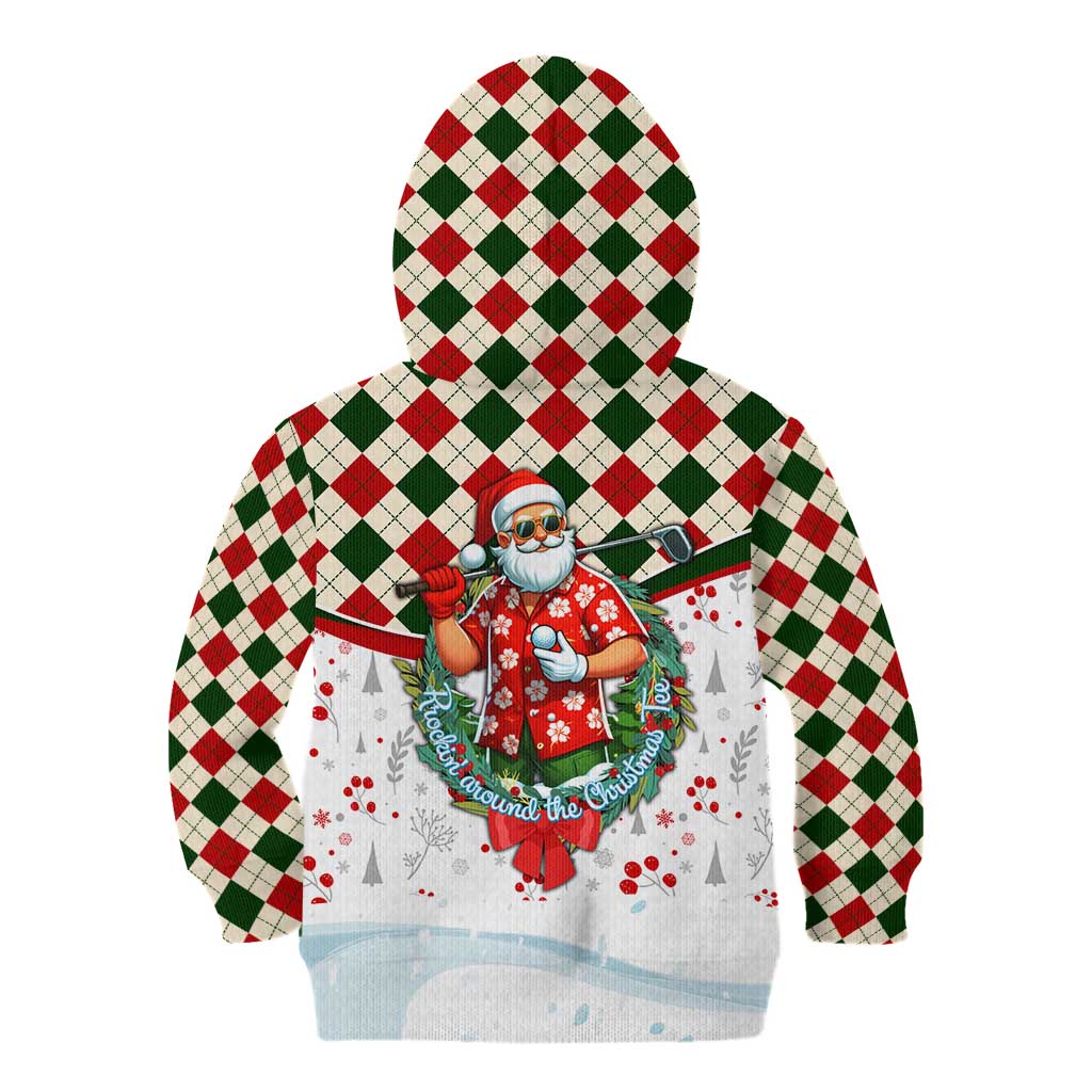Santa Golf Club Kid Hoodie Christmas Winter Style - Wonder Print Shop