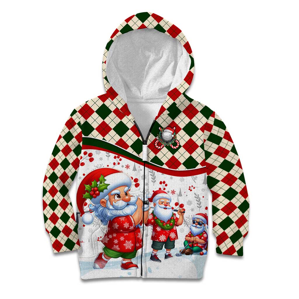 Santa Golf Club Kid Hoodie Christmas Winter Style - Wonder Print Shop