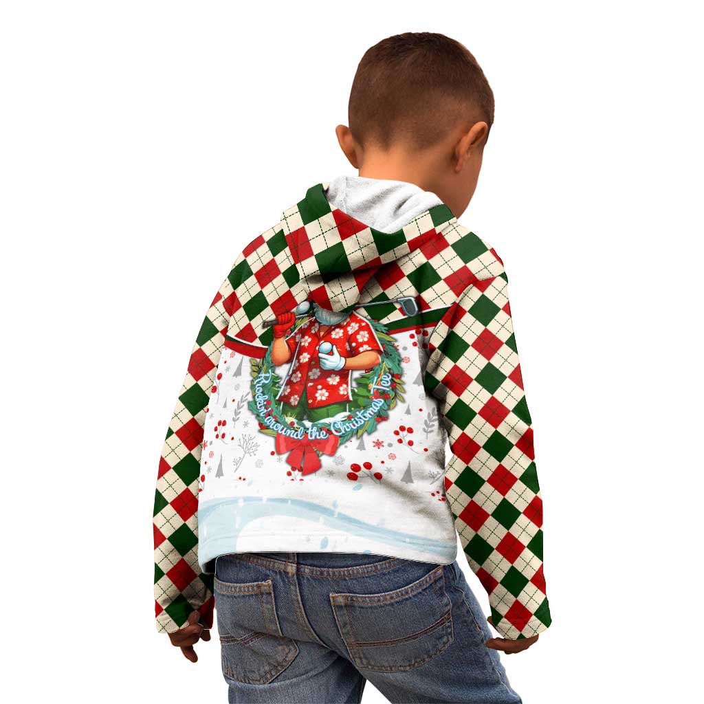 Santa Golf Club Kid Hoodie Christmas Winter Style - Wonder Print Shop
