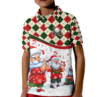 Santa Golf Club Kid Polo Shirt Christmas Winter Style - Wonder Print Shop