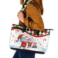 Santa Golf Club Leather Tote Bag Christmas Winter Style - Wonder Print Shop