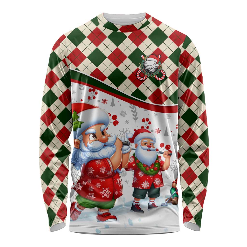Santa Golf Club Long Sleeve Shirt Christmas Winter Style - Wonder Print Shop