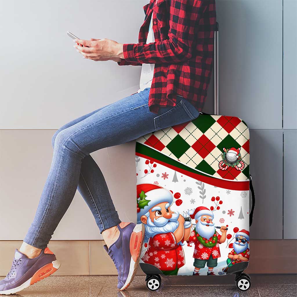 Santa Golf Club Luggage Cover Christmas Winter Style - Wonder Print Shop